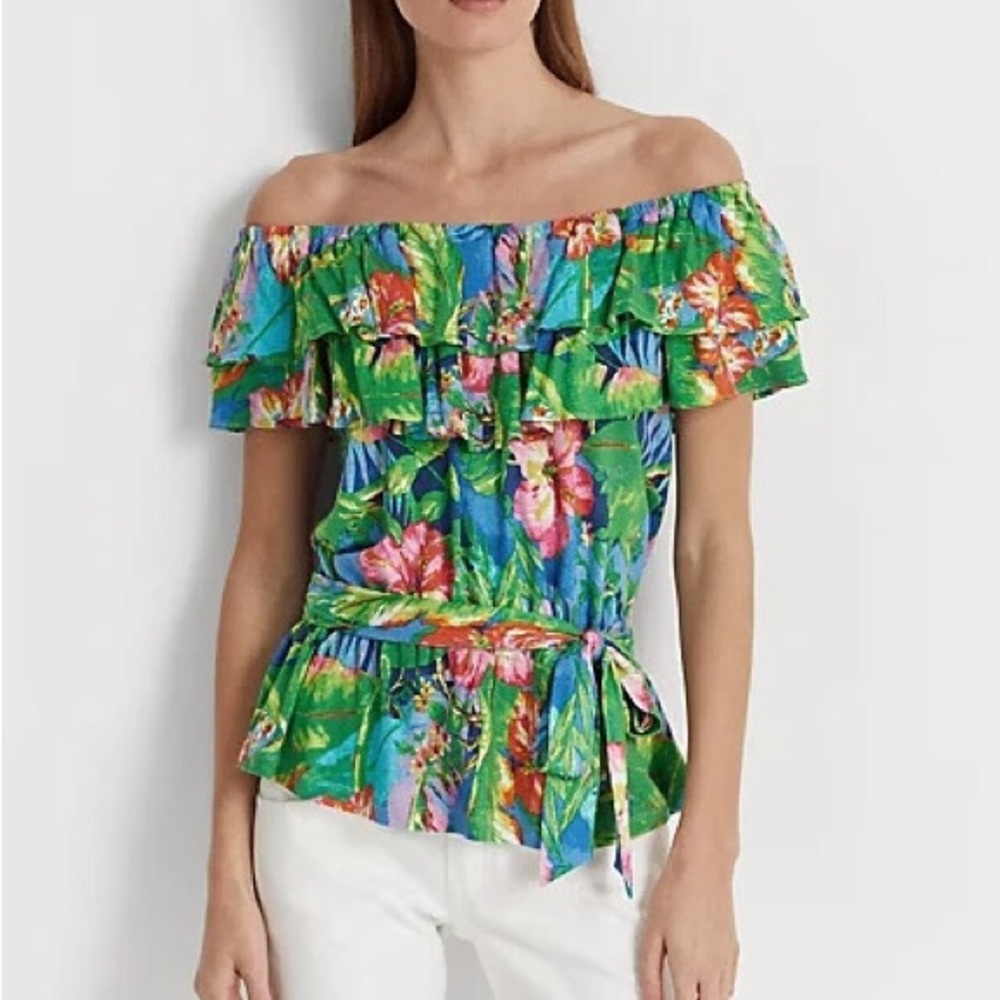Ralph Lauren Floral Off-Shoulder Top